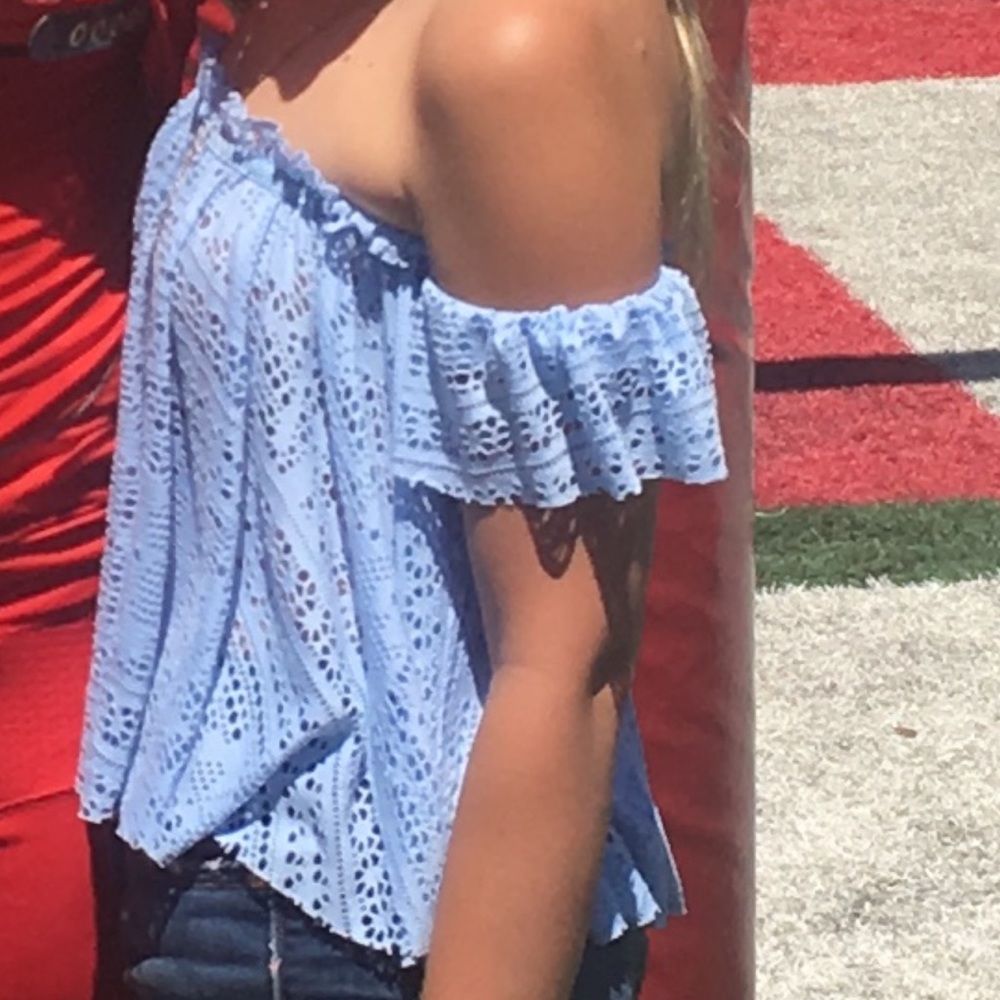 Off the Shoulder Country Preppy Shirt